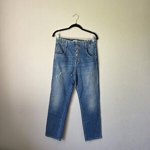 Jonathan Simkhai High Waisted Light Was Blue Jeans Size 30